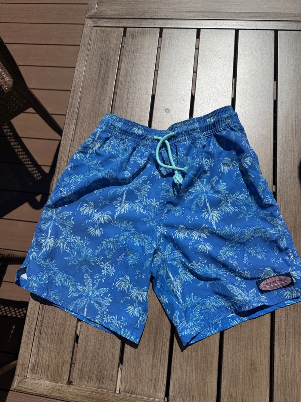 Vineyard Vines Blue Tropical Palm swim Shorts